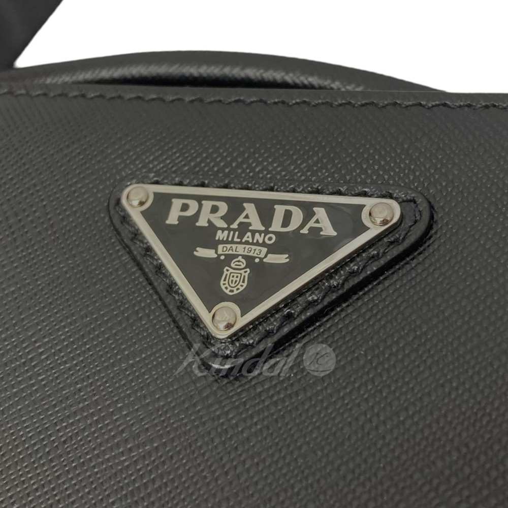 Prada Shoulder Bag Triangular Plate Black - image 8